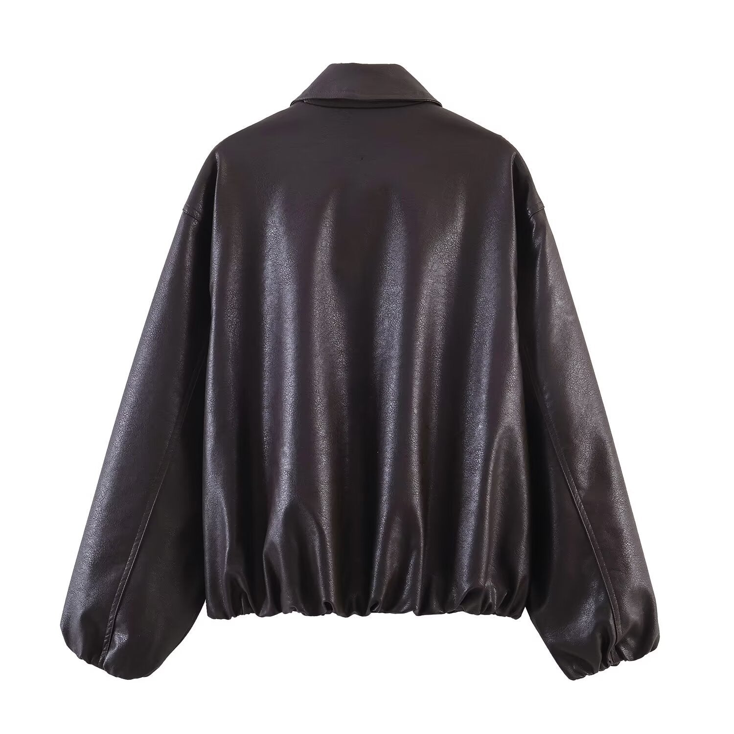 Street zipper jacket leather jacket