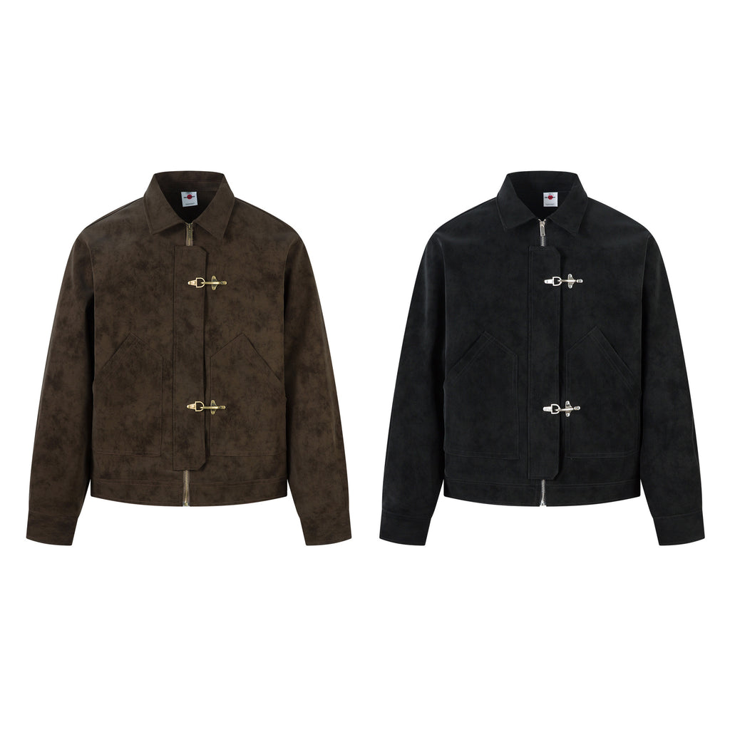 Leather jacket Harrington jacket for men