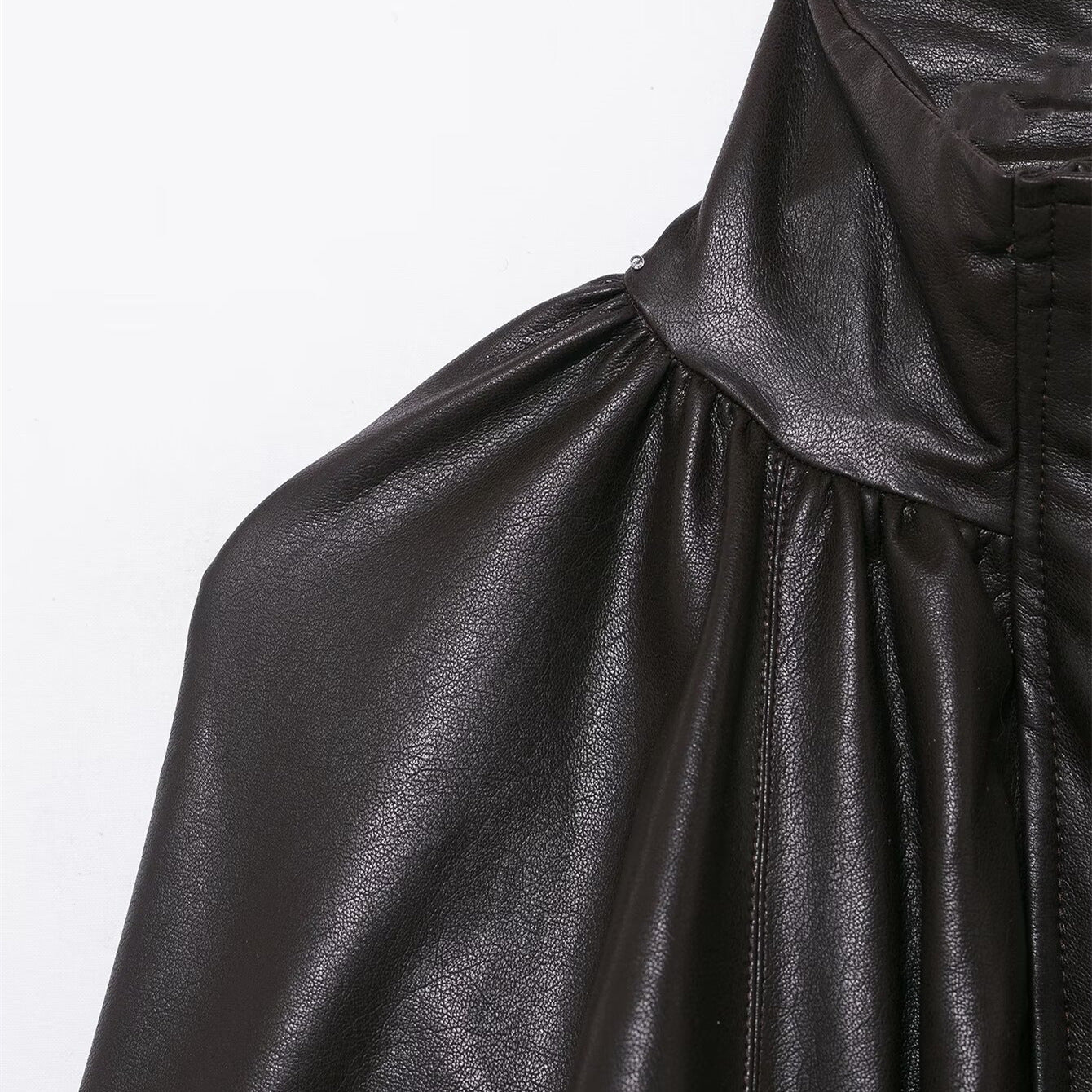 Leather pilot jacket women's jacket