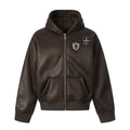 Leather jacket hooded cotton jacket