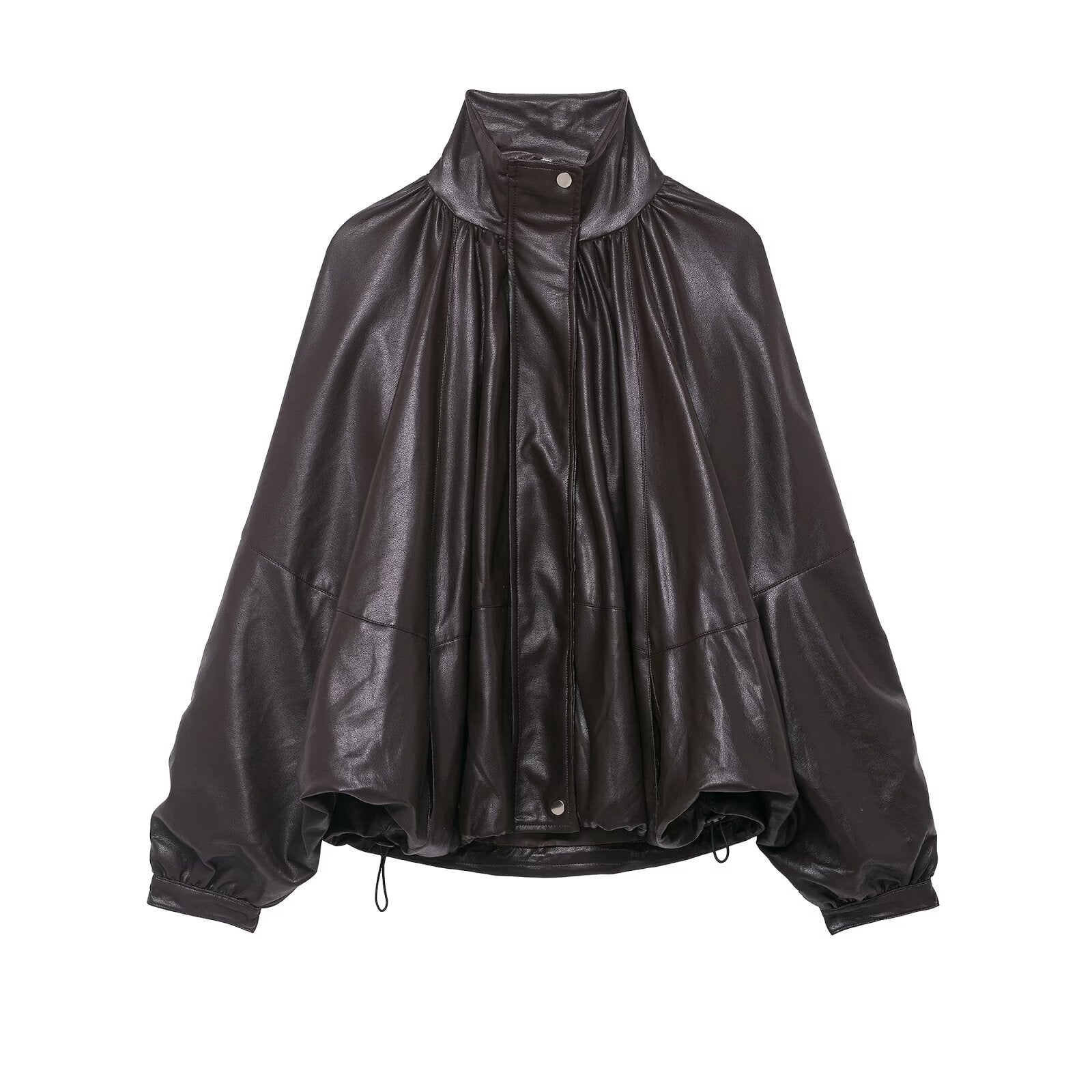 Leather pilot jacket women's jacket