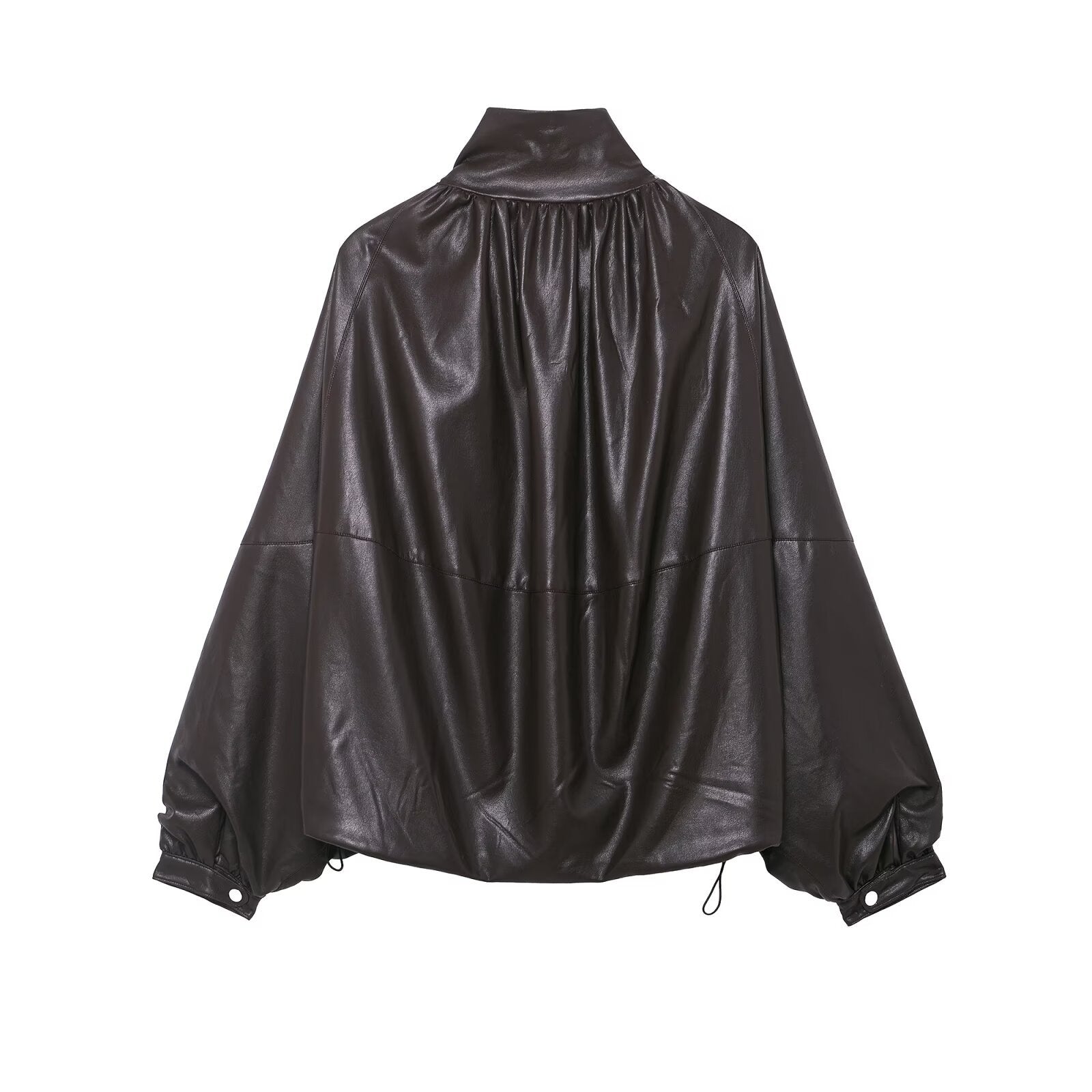 Leather pilot jacket women's jacket