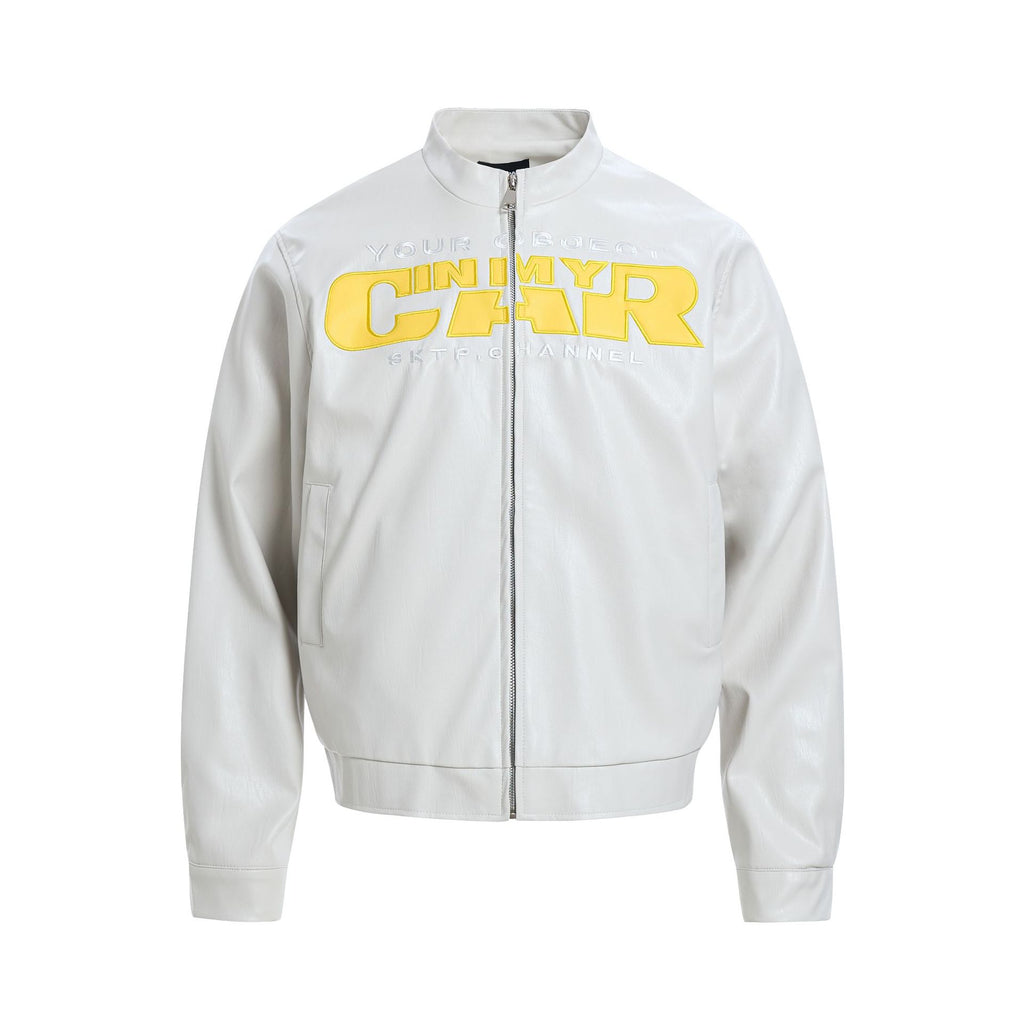 PU leather jacket motorcycle jacket