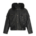 Leather jacket and cotton jacket