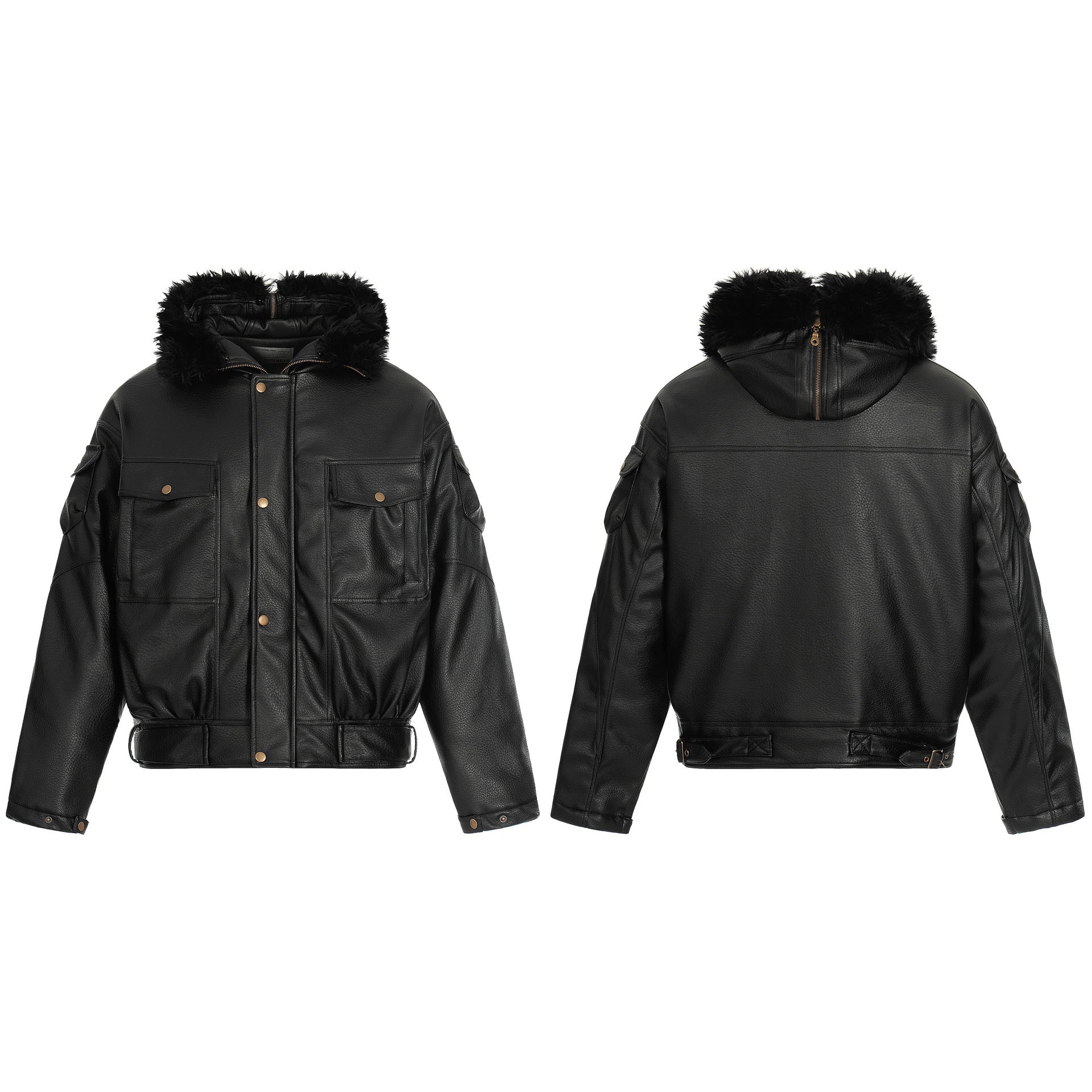 Leather jacket and cotton jacket