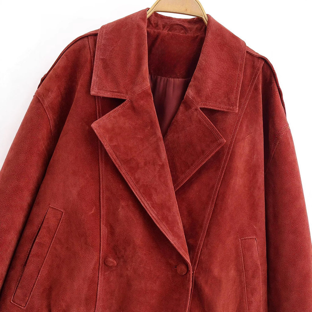 Imitation leather jacket jacket