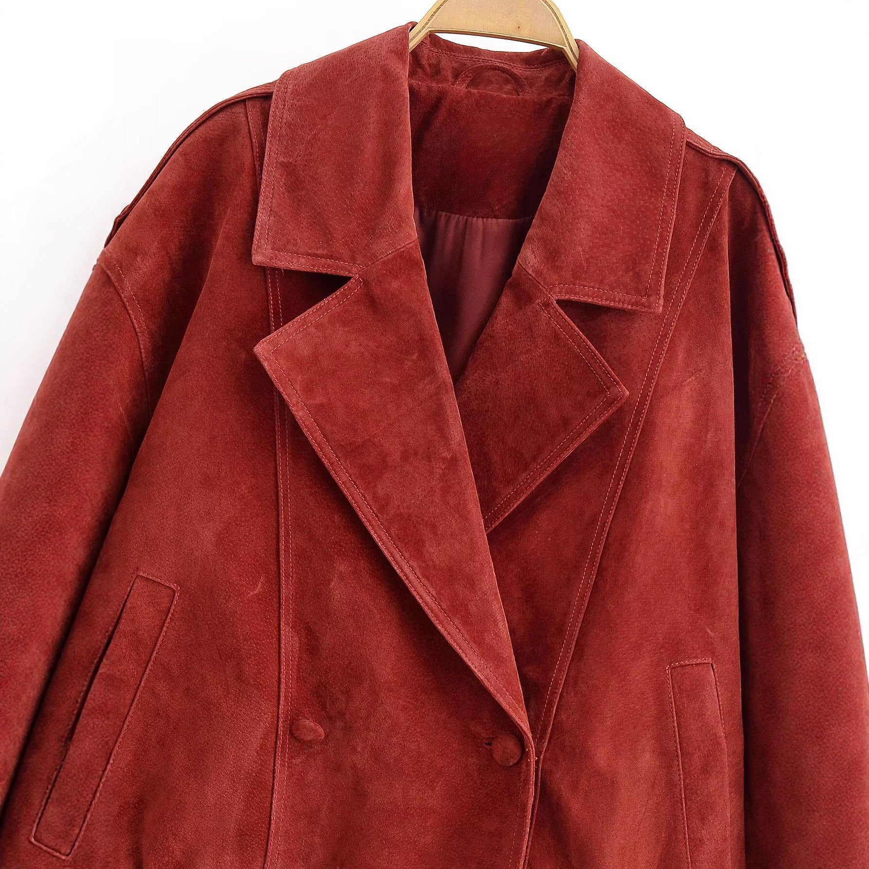 Imitation leather jacket jacket