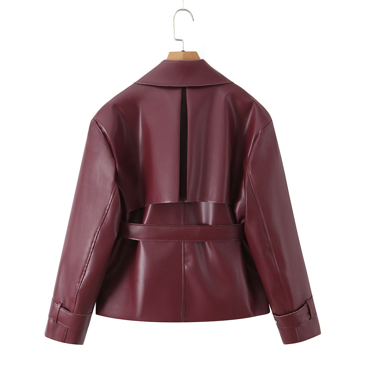 PU leather short jacket and leather jacket