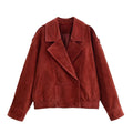 Imitation leather jacket jacket