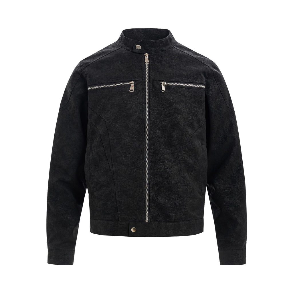 PU leather jacket motorcycle jacket