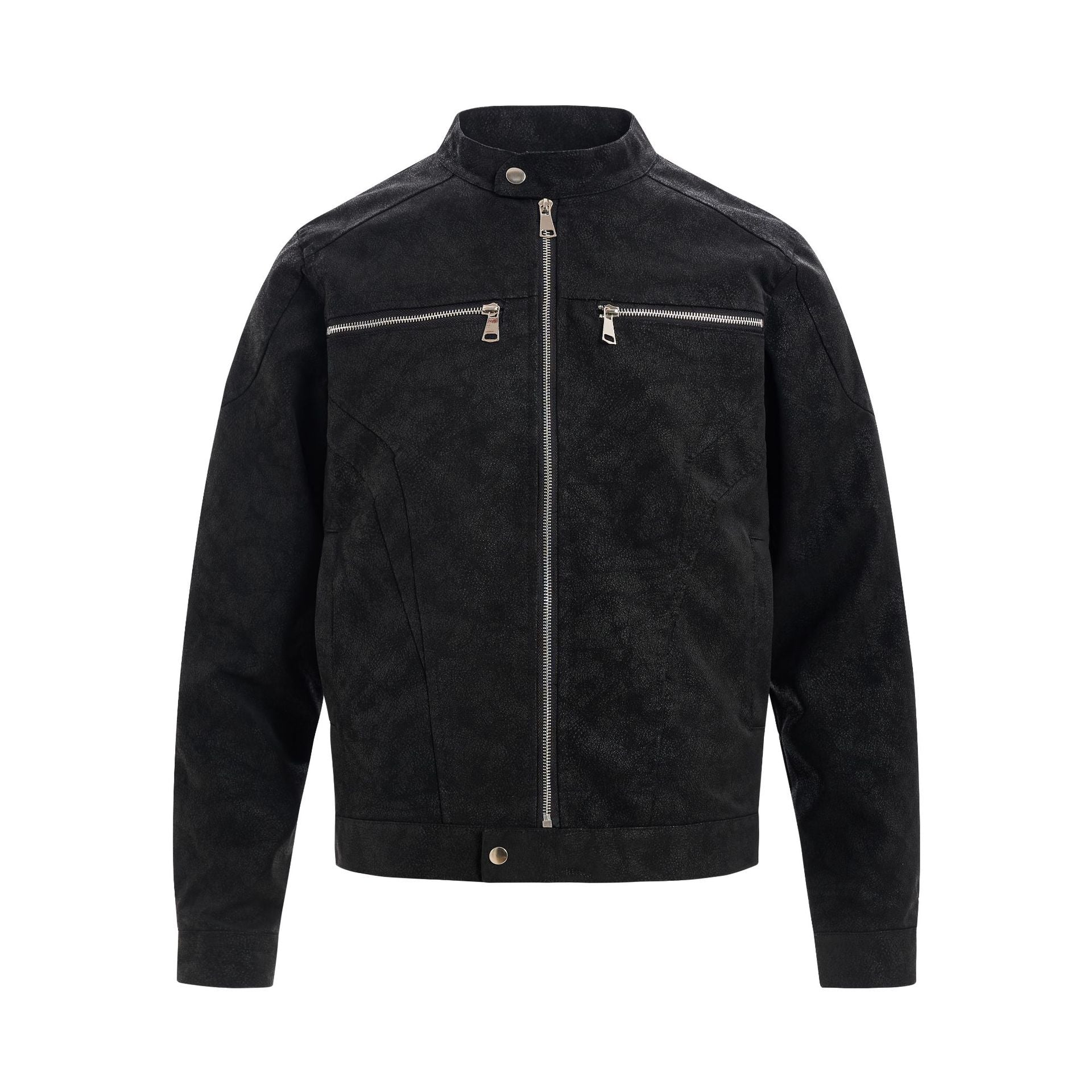 PU leather jacket motorcycle jacket